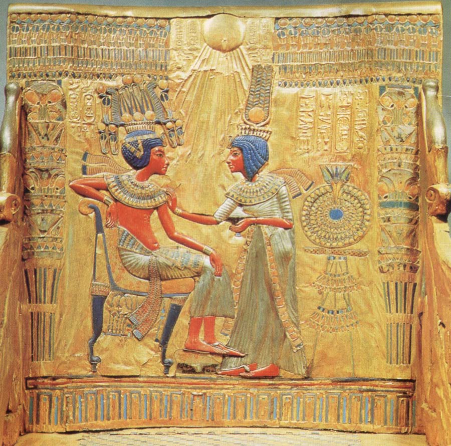 Back of a throne from the tomb of Toetanchamon